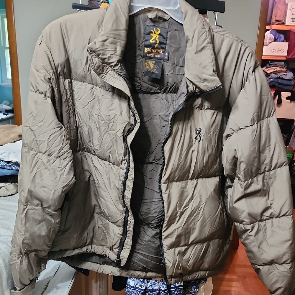 Browning Tan Puffer Jacket with Quilted Design